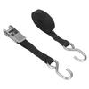 1in 25mm Ratchet Tie Down Straps Black Rust Proof Precise Stitching for MotorcycleTrailer Truck Kayak Boat 5m   16.4ft