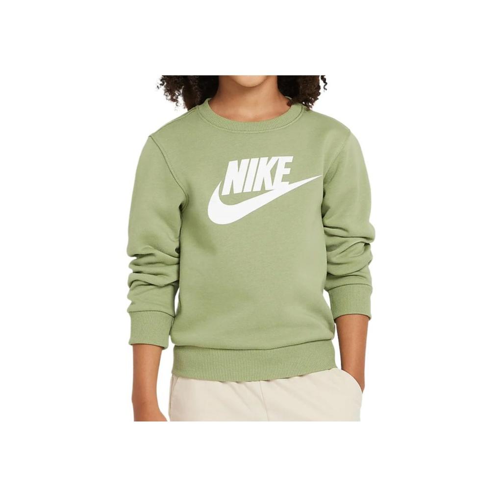 Nike Sweatshirt Round Neck Comfortable Fleece Long Sleeve Kids tops Oil-Green IB2553-386