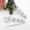 Flower Shape Anti-Exposure Women Brooch Pin Shining Rhinestone Faux Pearls Safety Pin Costume Accessories