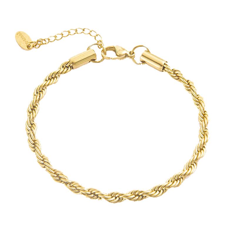 Minimalist Stainless Steel Cable Chain Bracelet for Women - European & American Style