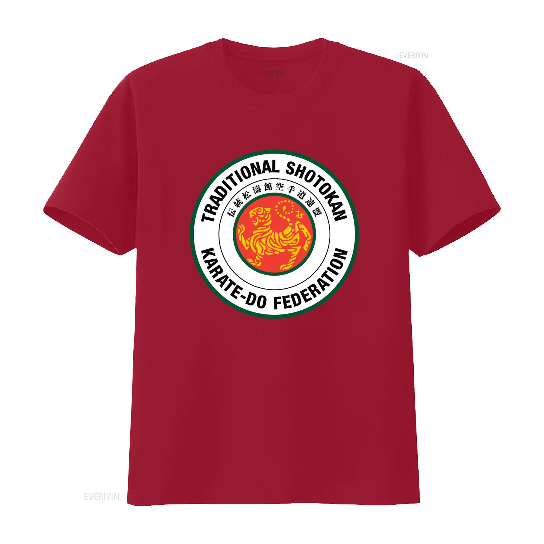 New Traditional Shotokan Karate Do Federation Japan Martial Arts Mens Black T Shirt Size S 5XL vintage Washed graphic Slightly S