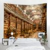 Umělecká nástěnná tapisérie Mystery Library Tapiserie Vintage Knihovna Tapiserie Digitální tisk Tapiserie Celá kniha Nástěnná