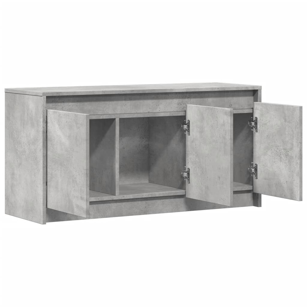 TV Cabinet with LED Lighting Concrete Grey 100 x 34 x 50 cm