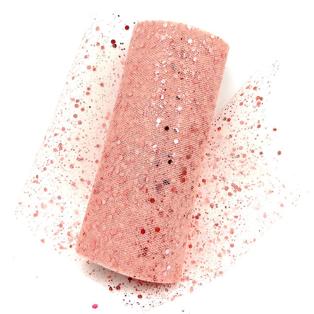 15cm Width 10 Yards Glitter Sequin Tulle Roll Spool Tutu Wedding Decoration Organza Laser DIY Craft Birthday Party Supplies