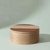 Solid Wood Storage Box Snug Lid Round Lifting Strip Cylindrical Wooden Jar