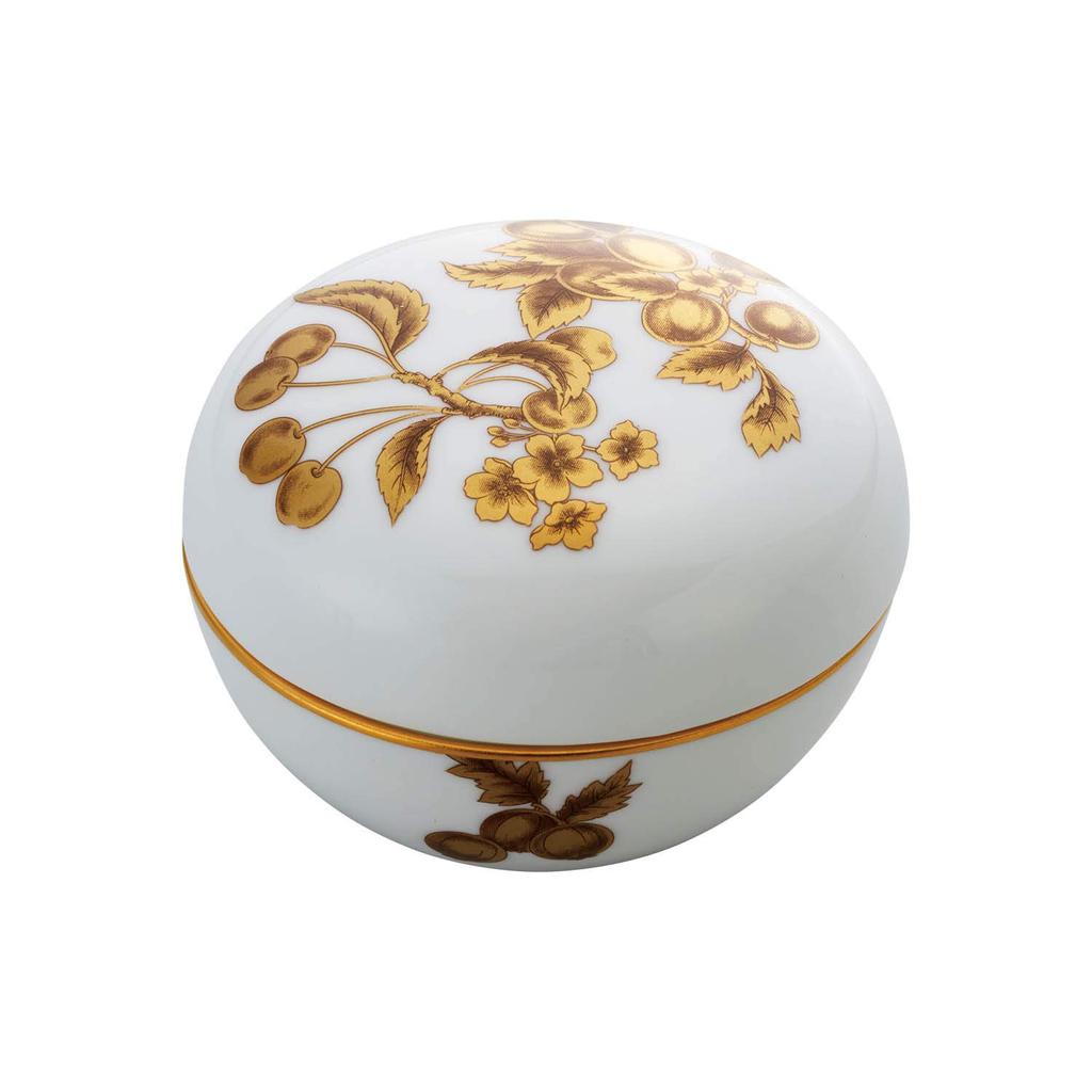 Noritake Bonbonnière, Approximately 7.5cm Diameter, 5.5cm Tall, Gold Nut, 1 Piece, Gold, Bone China, T54805/AC394
