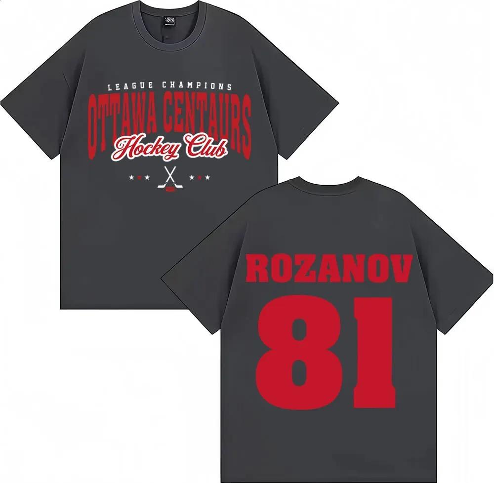 TV Heated Rivalry Ilya Rozanov 81 Graphic T Shirts Ottawa Centaurs Fashion Retro Short Sleeve Men Women Oversized Cotton Tshirt
