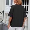 Women's Casual Knitted Cardigan Jacket Fashionable Mid Sleeve Solid Color Spring Summer