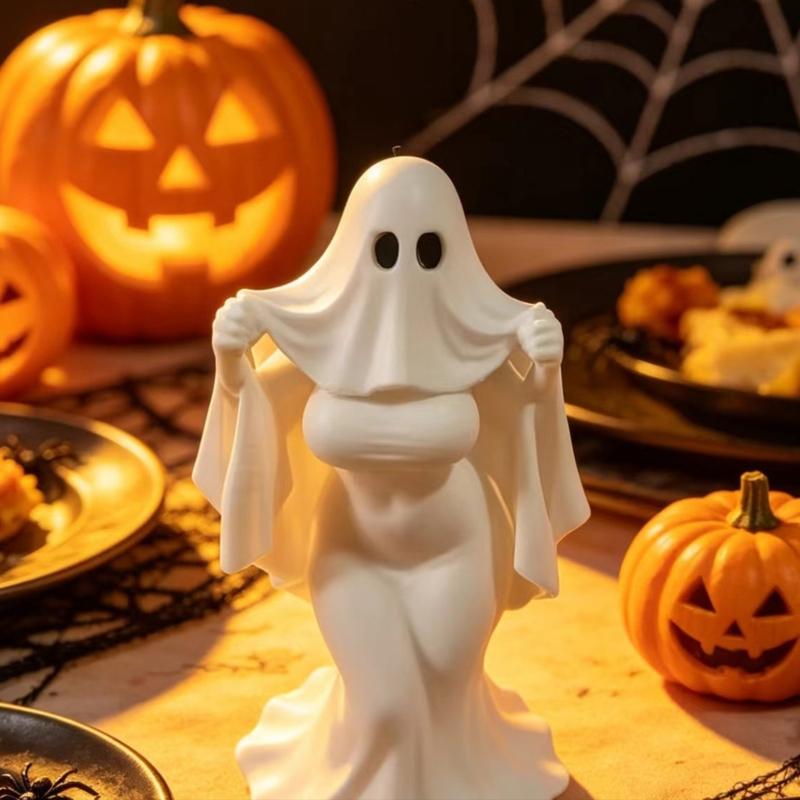 3D Printed Specter Figurine Ornament for Halloween Tabletop Displays, 3D Printed Sculpted Statue for Shelf Decoration