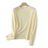2025 Autumn/Winter Women's Pure Wool Embroidered Round Neck Knitwear Sweater: Long Sleeve, Loose Fit