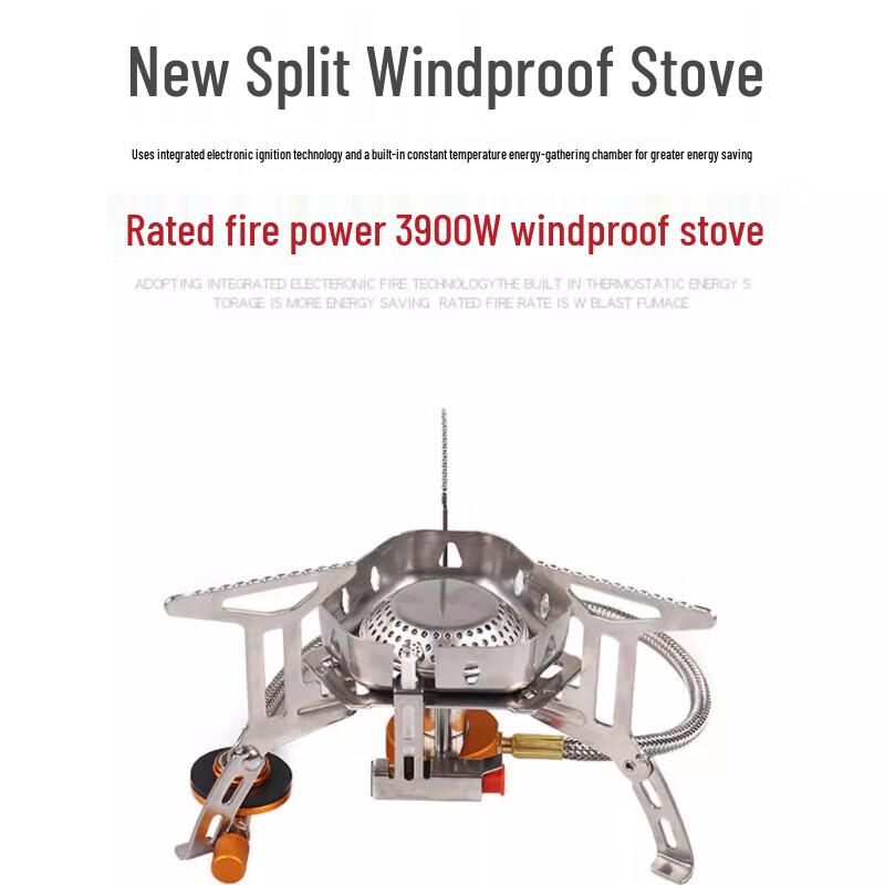 Portable Camping Gas Stove Set with Windshield