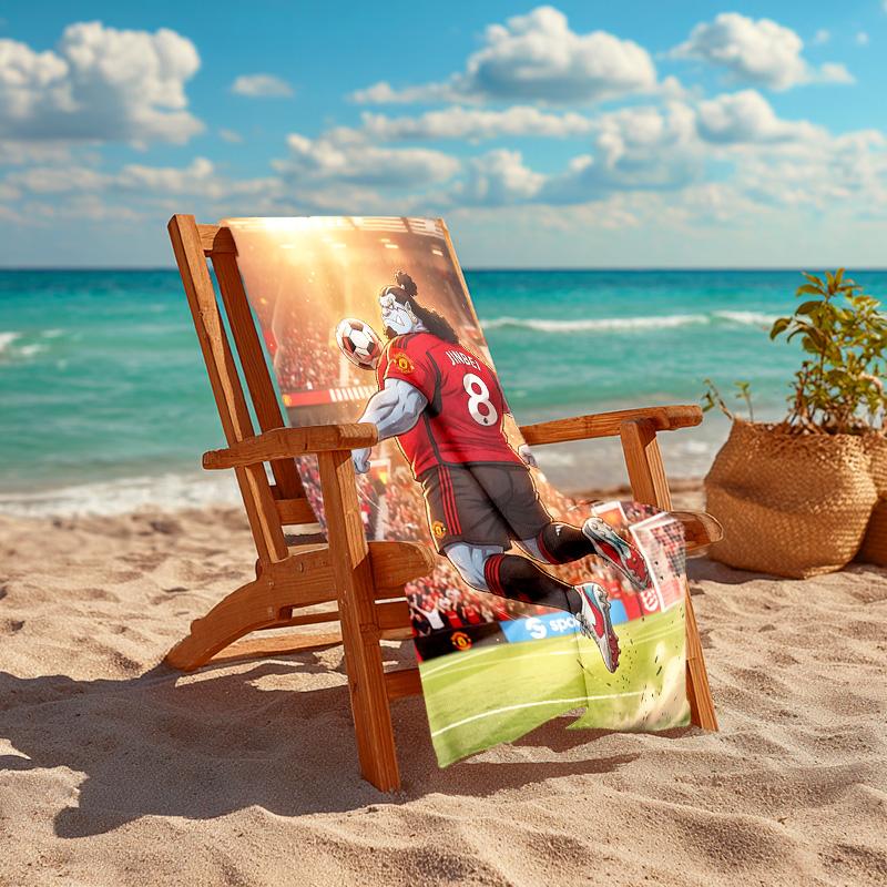 1pc Superhero Football Match Cartoon Quick Dry Microfiber Bath Towel for Swimming Surfing Camping Unisex Holiday. SJT7201104