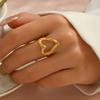 2025 New Style Jewelry, Geometric Love High-end Design Ring Niche Light Luxury Ring Women