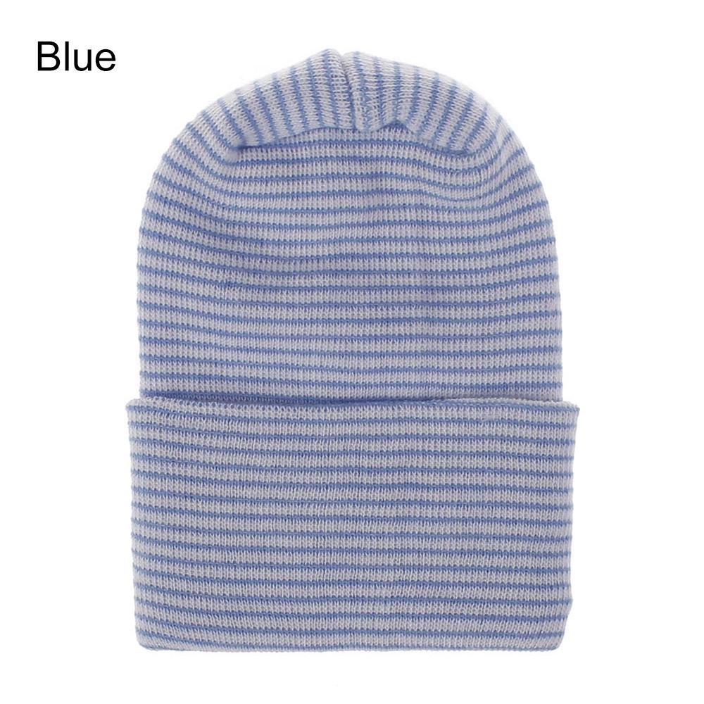 Stripe Infant Hat For 0-6 Month Newborn Baby Hospital Hat Soft Cotton Cute Big Bow Beanie Cap Winter Turban Hats for Baby Girls