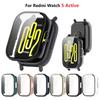 Tempered Glass+Case For Xiaomi Redmi Watch 5 Active Screen Protector PC Bumper Protective Cover Redmi Watch 4 Case Accessories