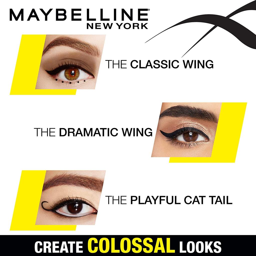 MAYBELLINE NEW YORK Colossal Bold Eyeliner, Black, Glossy Finish