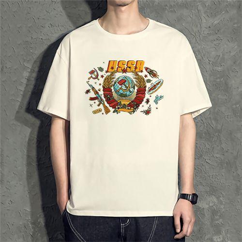 Poslední slova Sovětský bývalý Sovětský svaz triko s krátkým rukávem socialistické oblečení komunismus srpové kladivo cccp tričko