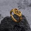 High-quality 2026 new Halloween love double skull mango open ring, couple girlfriend friendship ring