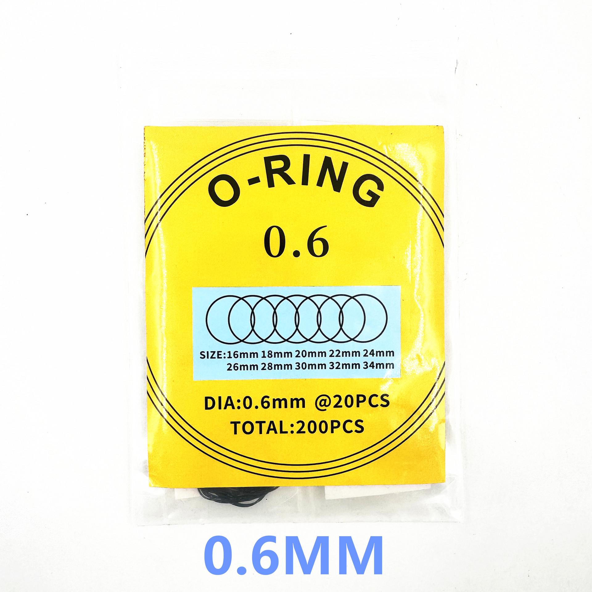 Waterproof Watch Repair Seal Ring Set (0.5, 0.6, 0.7 sizes)