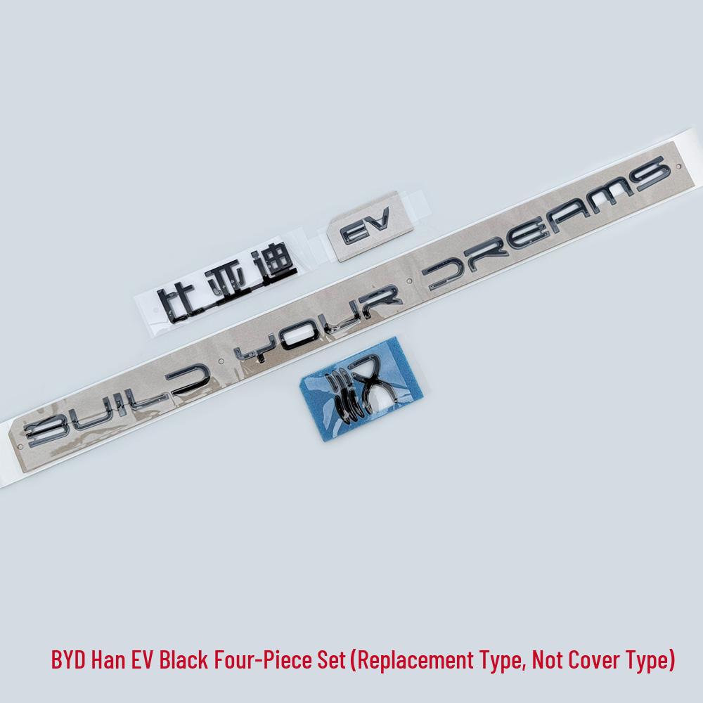 BYD Han Rear Emblem Sticker for EV DMI 3.7S Blacked-Out Warrior Trunk Modification
