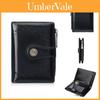 Vintage Ladies Wallet Pu Leather Short Card Holder With Zipper For Daily Use