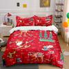 Santa, Reindeer, Trees, Gifts. Bedding Sets Duvet Cover Sets Duvet Covers Pillowcases(1 * Duvet Cover 2 * Pillowcases Without Duvet Insert)