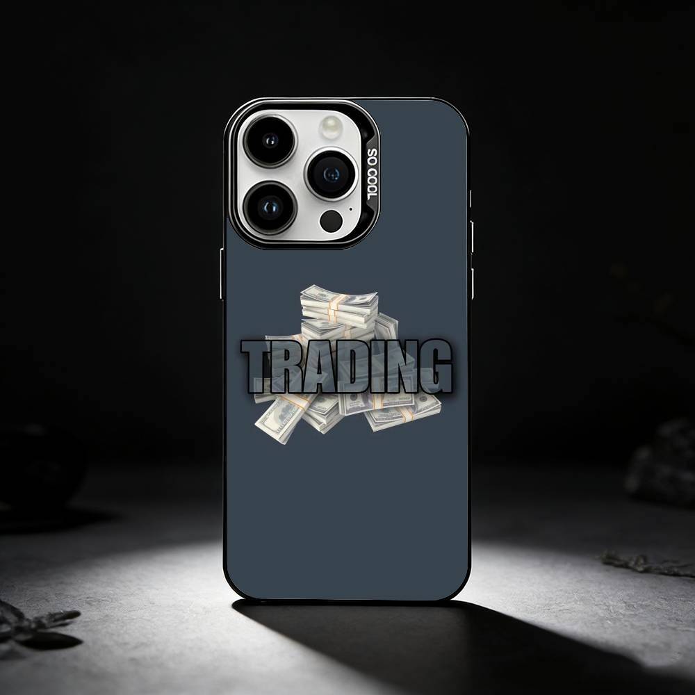 

Day Trader Trading RISK Phone Case For iPhone 17,16,15,14,13,12,11 Plus,Pro Max,XS,Colored silver phone case iPhone14Plus