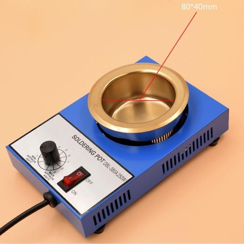 652F High Temperature Resistant 150W Melting Stove Tin Pots Tool for Electronics Safe & Efficient Soldering 200-450℃