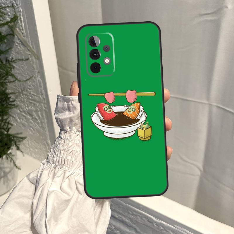 Japanese Sushi Food Case For Samsung Galaxy A56 A36 A16 A06 A54 A34 A14 A13 A53 A12 A22 A32 A52 A35 A15 A55 A17