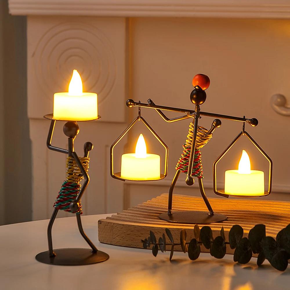 Artistic Candle Holders Home Living Decor Accessories Easter Metal Candlesticks for Decor Chandeliers Wedding Centerpieces Gift