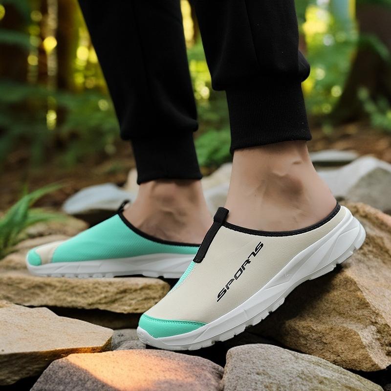 Summer new slippers breathable and light casual shoes simple half-tray soft-soled slippers