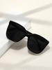1 pair of large frame black fashion sunglasses for women Outdoor travel glasses UV protection sunglasses