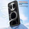 For Huawei Mate 50 Pro 4G Case Magnetic Kickstand Hollow Heat Dissipation Silicone+PC+Metal Bumper Phone Cover