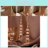 White Geometric Chic Pearl Earrings With Chain Tassels For 2023 Women