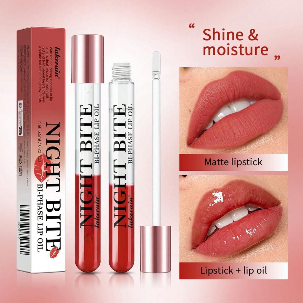 Lip gloss and lip oil in one, liquid lipstick, moisturizing lips, specially designed for fine lip care.