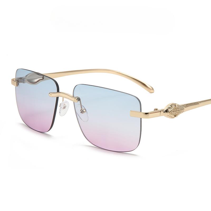 Óculos de sol novos e modernos, sem armação, online, para celebridades, para fotos de rua, para dirigir, personalizados, de alta qualidade.