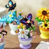 Potted Plant Assembly Blocks, Bees, Sunflowers, Animals, Insects, Plant Assembly Models, Children's Toys, Birthday Gifts