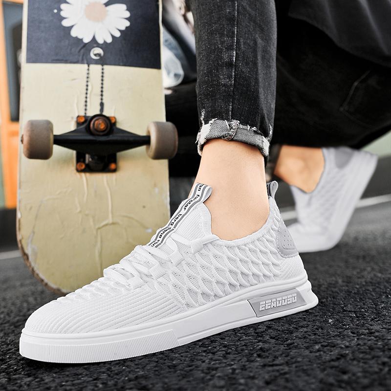 Herren Schwarze Sportschuhe - Atmungsaktive Mesh Freizeitschuhe, Tennis Flats, Designerschuhe Freizeit und Fitness City Streetstyle