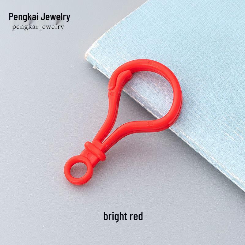 DIY Jewelry Accessories: Candy Color Plastic Buckle Set (Question Mark, Bag, Light Bulb, Gourd).