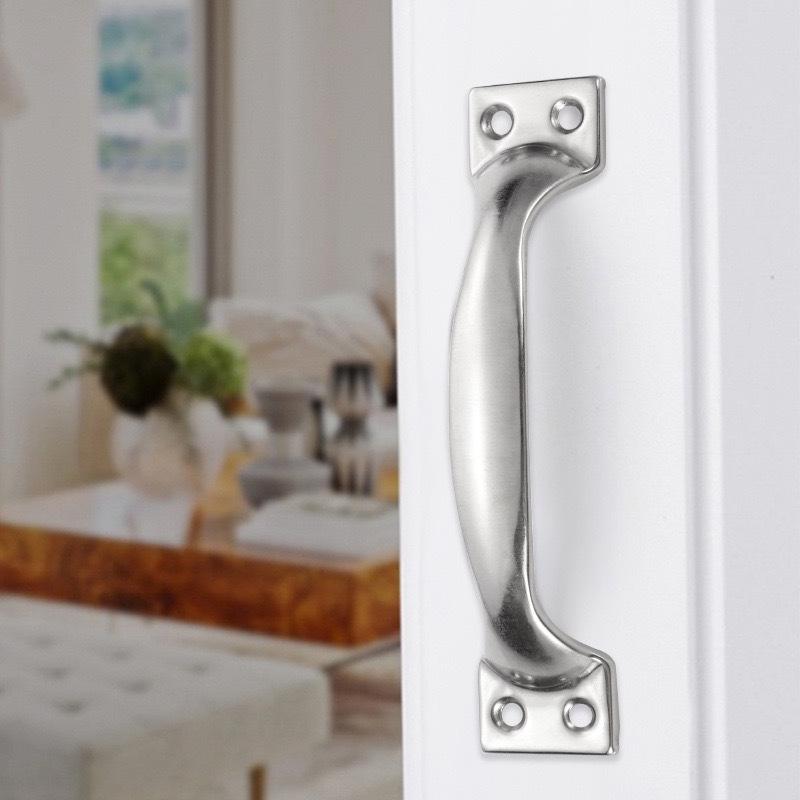 Stainless Steel Universal Bow-Shaped Handle for Doors, Drawers, Cabinets, Wardrobes, and Windows.