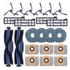 LITE-For Eufy X10 Pro Omni Robot Vacuum Replacement Parts(22-Pack):Roller Brush(2), Filter(4), Side Brush(6), Mop Pad(4), Dust B