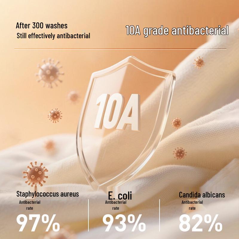 10A Antibacterial Women's Slim Fit Pure Cotton Autumn Innerwear Set - Base Layer, Plus Size