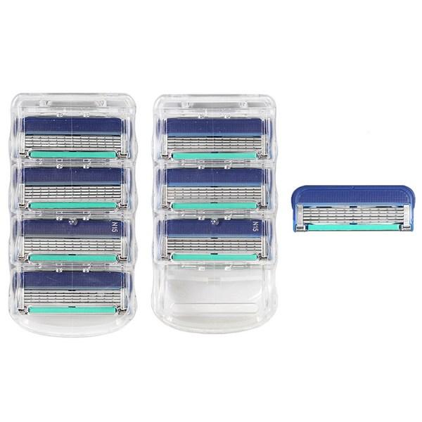 

На BU совместимые с Gillette премиум-класса лезвия для близкого контакта с 5 слоями, ручная бритва, 4 шт., 2 набора, корейские лезвия для бритвы