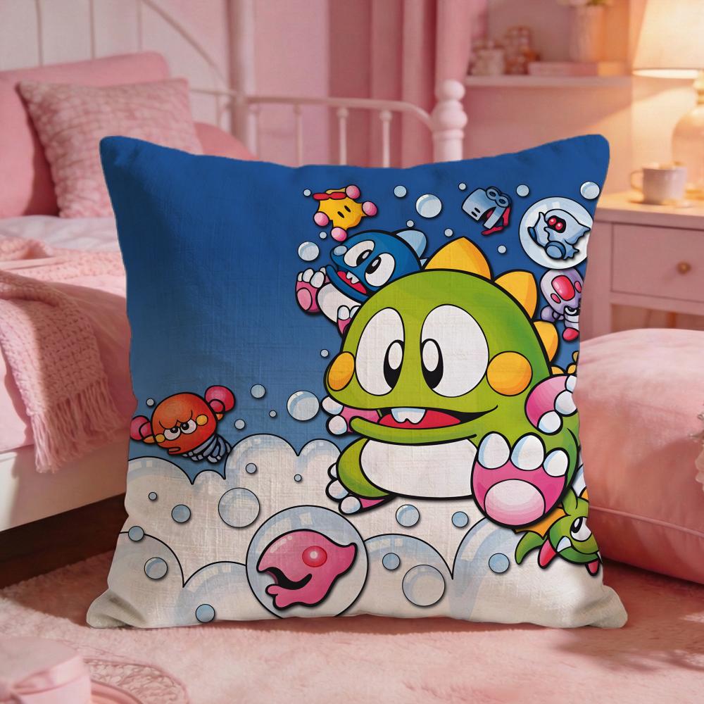 BBubbles Bobbles Game Cute Cushion Cover Premium Comfort Reversible Pillow Cove Two In One Design For Any Room Car Interior