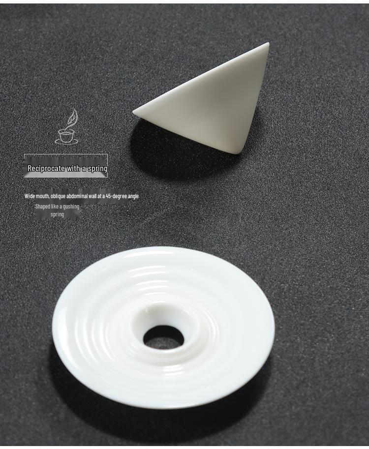 Bamboo Hat Jade Porcelain Tea Cup, Small Ceramic Kung Fu Tasting Cup, White Porcelain Gratitude Water Drop Cup