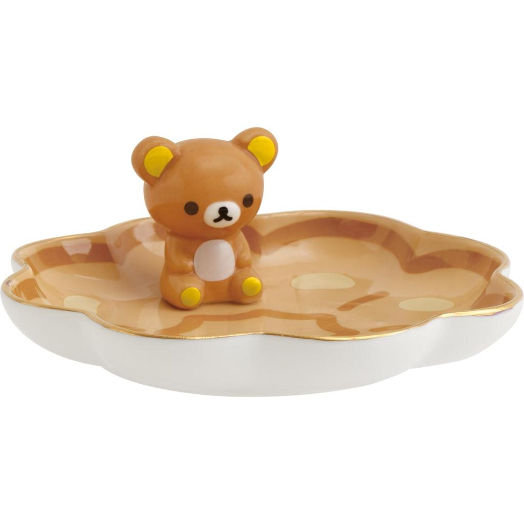 San-X Rilakkuma X Mister Donut Accessory Tray - Cute Jewelry Holder 4.3x4.3x1.6in