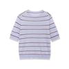 European Style Women's Striped Round Neck Short-Sleeve Top - Spring 2026 Collection (Picture Color)