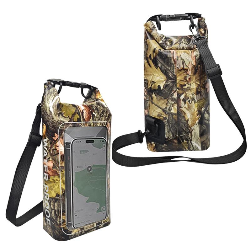 2L Wasserdichter Trockensack für Schwimmen Kajakfahren Trekking Rafting Surfen Bootfahren Tragbarer Touchscreen Outdoor Aufbewahrungsrucksack