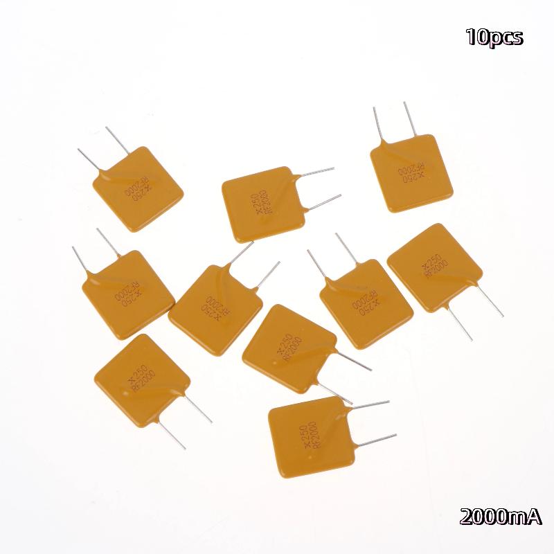 10Pcs Pptc Self-Recovery Fuses 250V 20Ma-800Ma 1A 1.5A 2A 3A Plug In Self Resettable Fuse Diy Accessories