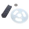 T8F Front Rear Sprocket Chain Kit with 50 Links T8F Chain 3 Hole 44T Rear Sprocket 9T Front Sprocket for Modified Karts
